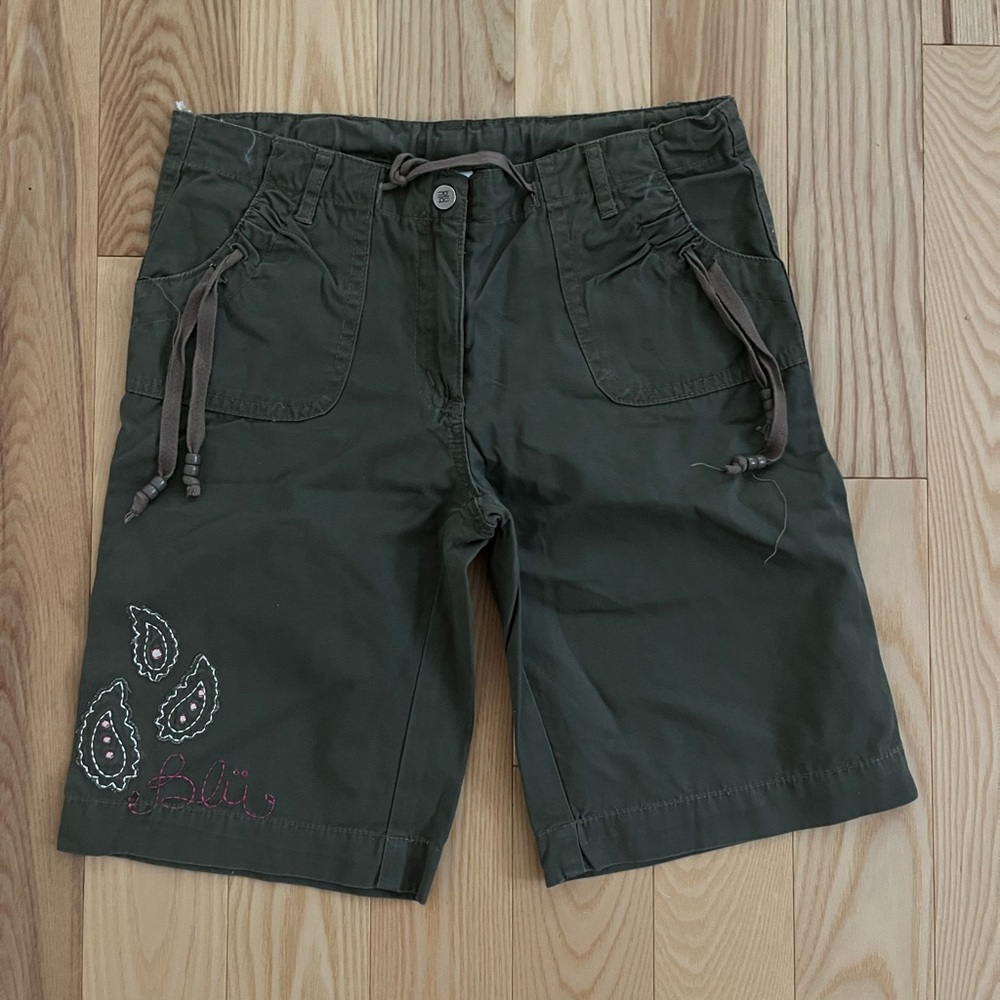 Girls Blu Olive Green Shorts